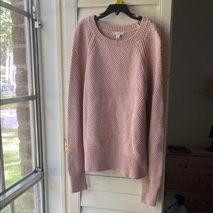GAP 100% Cotton Soft Pink Crew Neck Sweater Size XS
